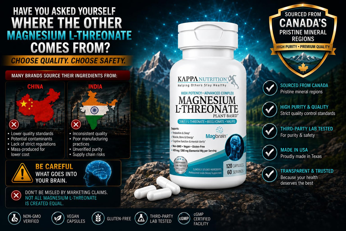 KAPPA NUTRITION Magnesium L-Threonate Plant-Based 3 in 1
