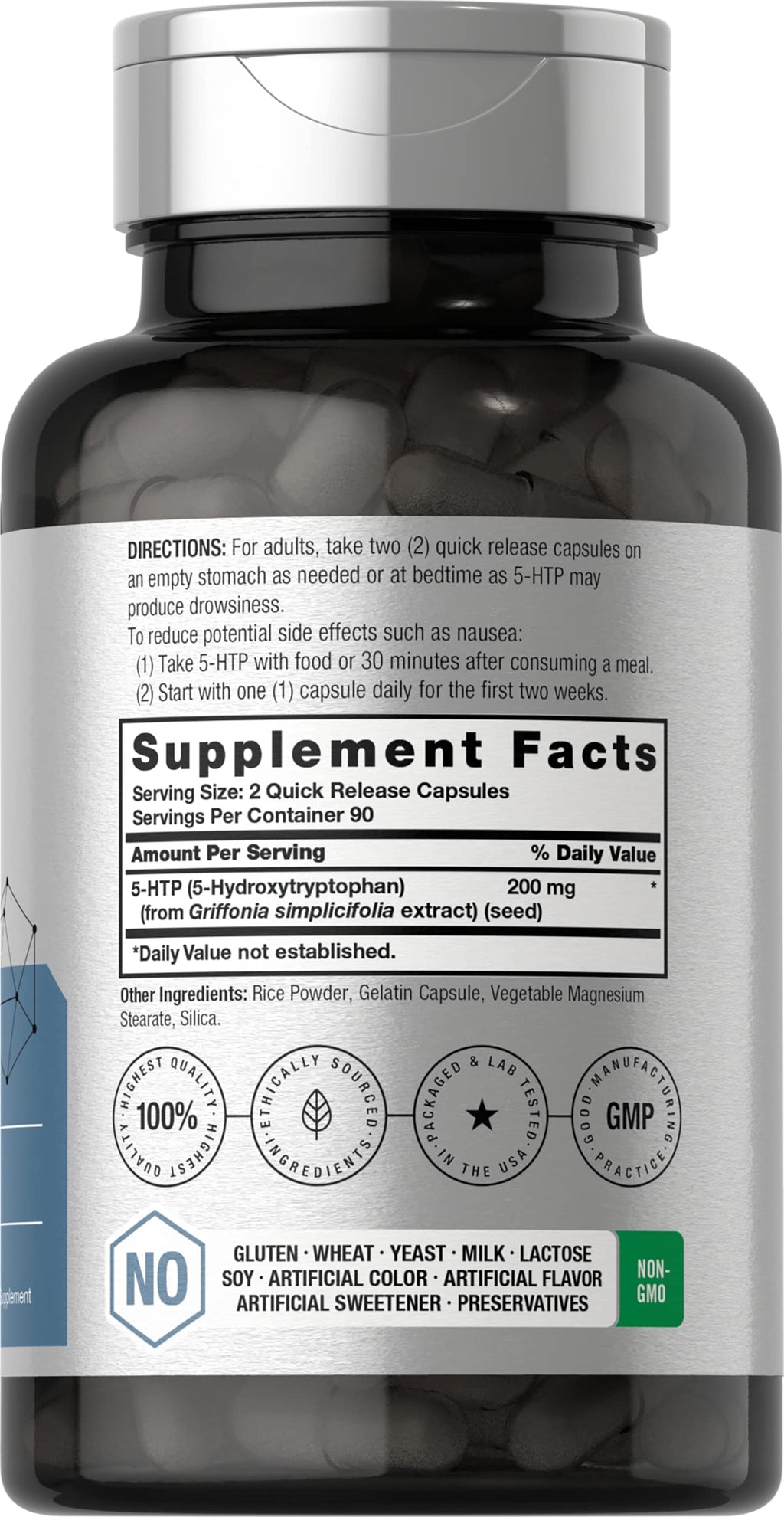 Horbäach 5-HTP 200mg Supplement - 180 Capsules - image 2