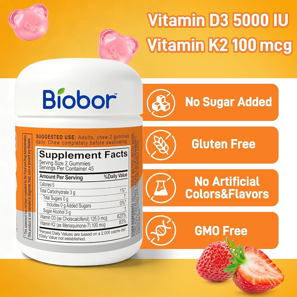 Biobor Vitamin D3 K2 Gummies