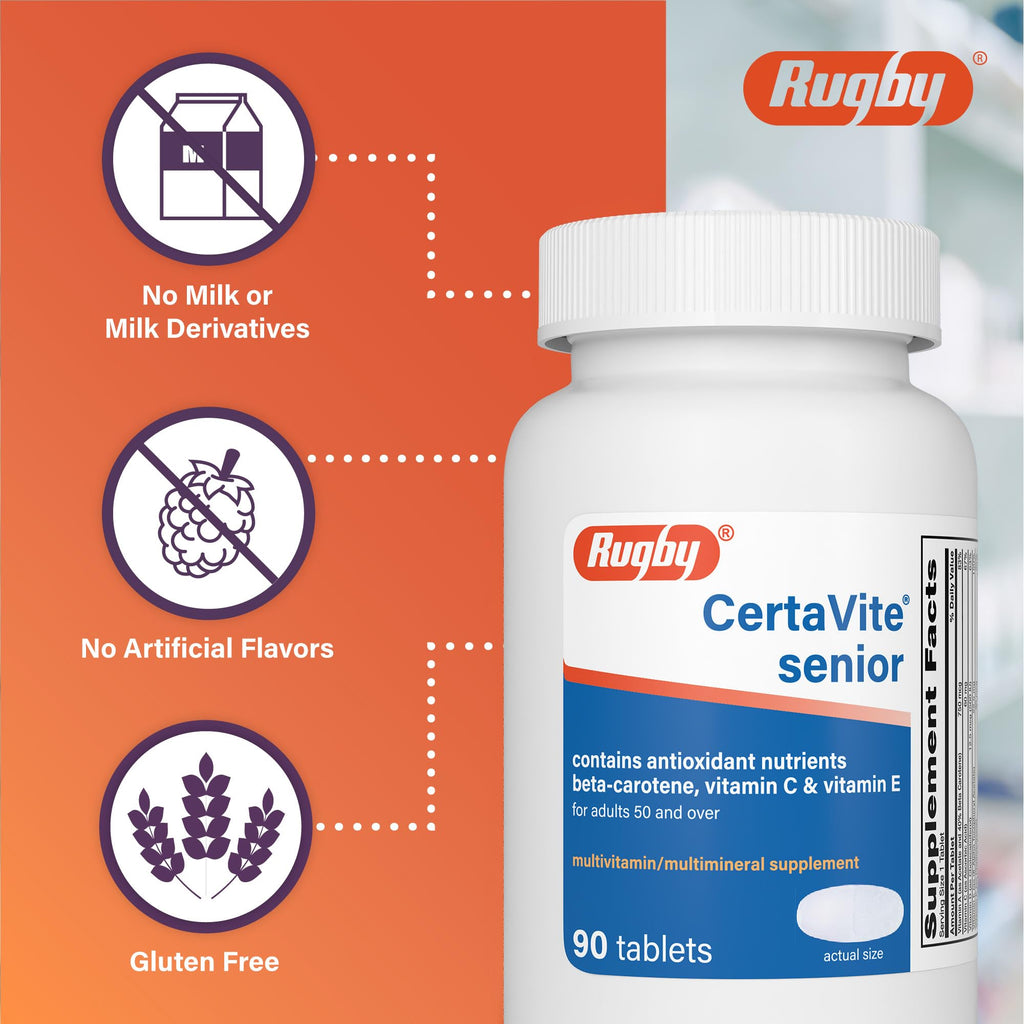 Rugby CertaVite Senior Multivitamin/Multimineral - 90 Tablets - image 4