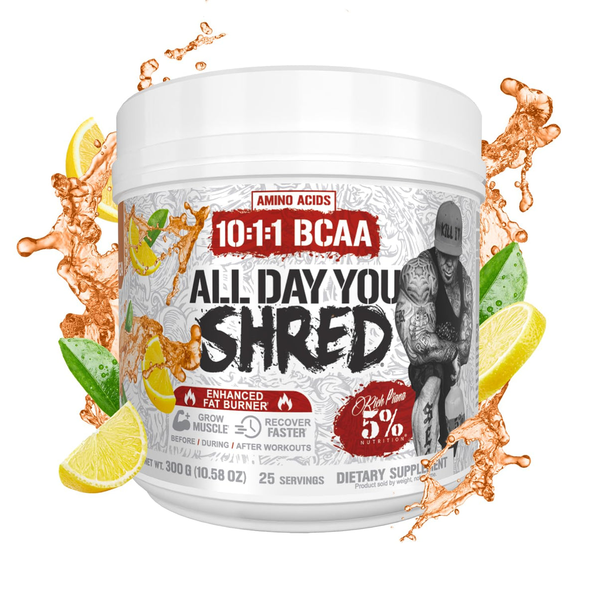 5% Nutrition AllDayYou Shred Fat Burner BCAA Powder - 9.96 oz - image 6