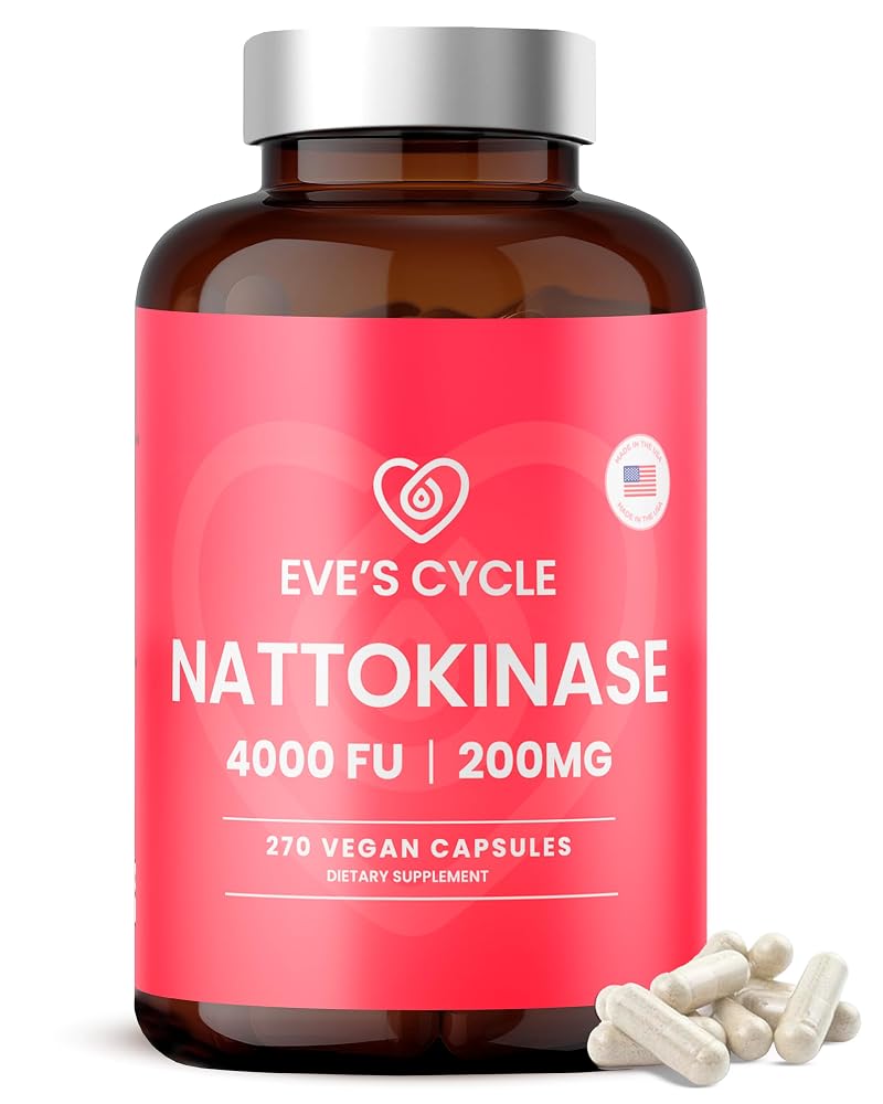 Eve's Cycle Nattokinase Supplement 4000 FU - 270 Capsules
