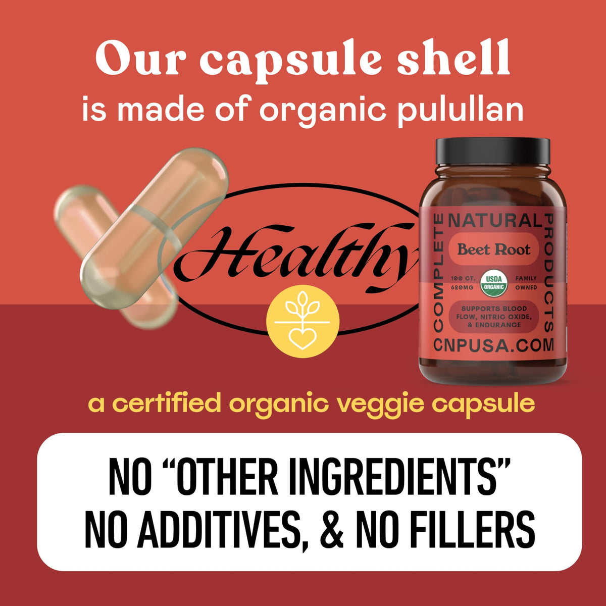 Complete Natural Products Organic Beet Root 620mg Capsules - 100 Count - image 7