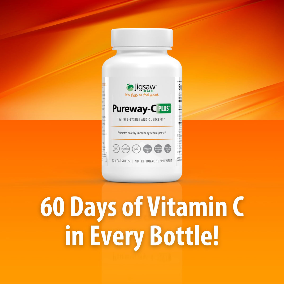 Jigsaw Health Pureway-C Plus Vitamin C with L-Lysine - 120 Capsules - image 3