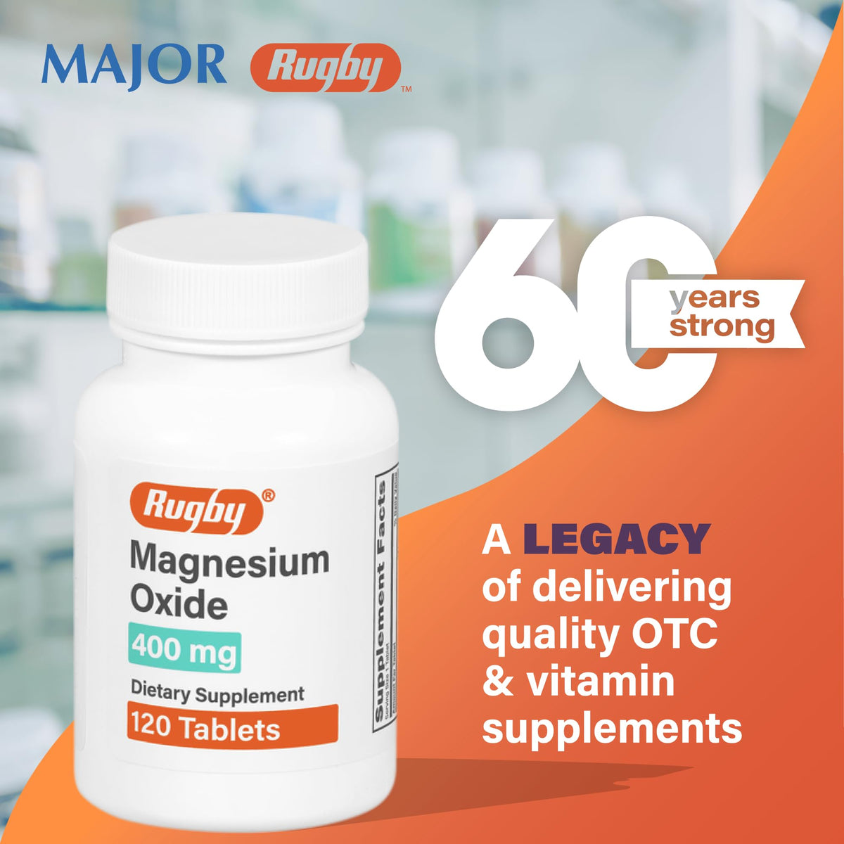 Rugby Magnesium Oxide 400 mg Tablets - 120 Count - image 6
