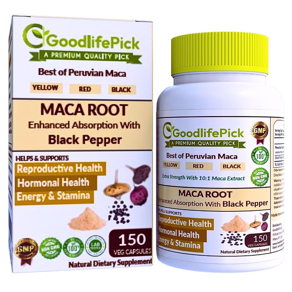 GoodlifePick Maca Root Capsules Powerful Maca Blend