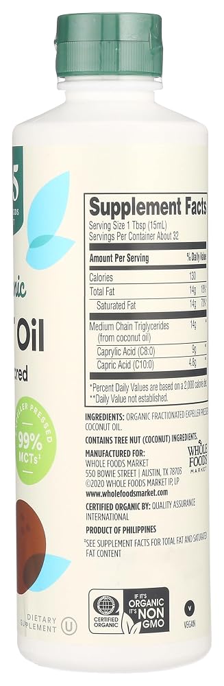 365 by Whole Foods Market Organic MCT Oil - 16 Fl Oz - image 5