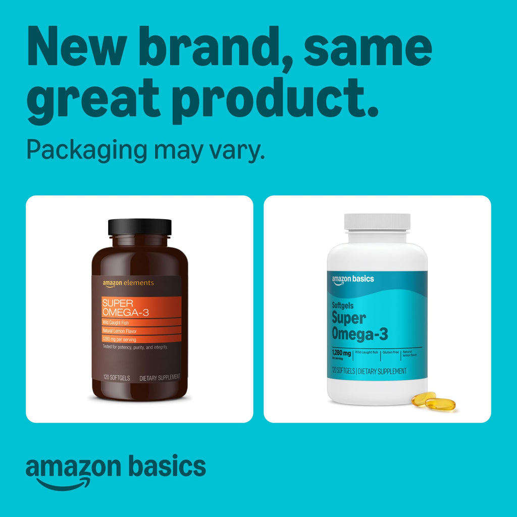 Amazon Basics Super Omega-3 with EPA & DHA - 120 Softgels - image 2