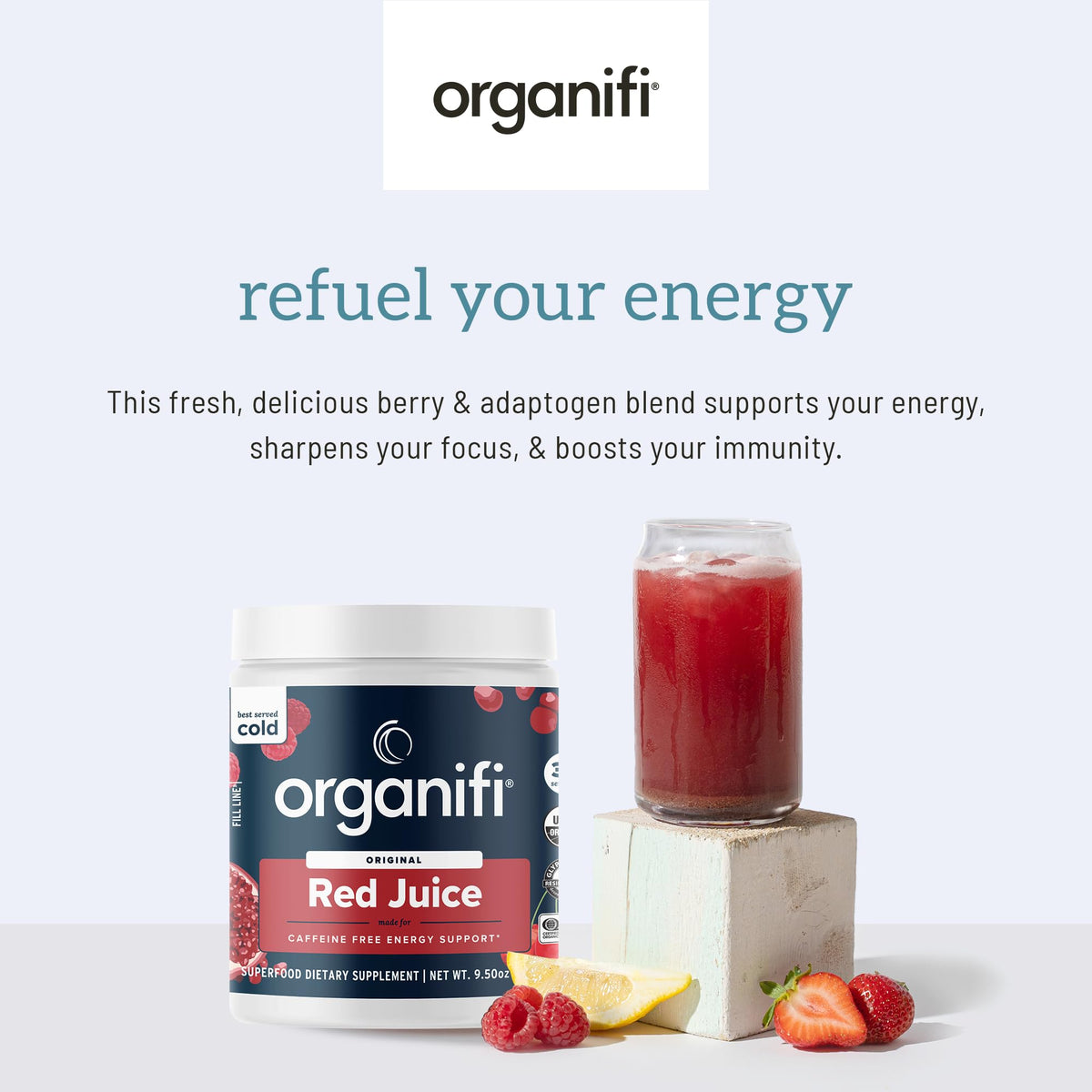 Organifi Red Juice - Energy Powder Reduces Afternoon Crashes