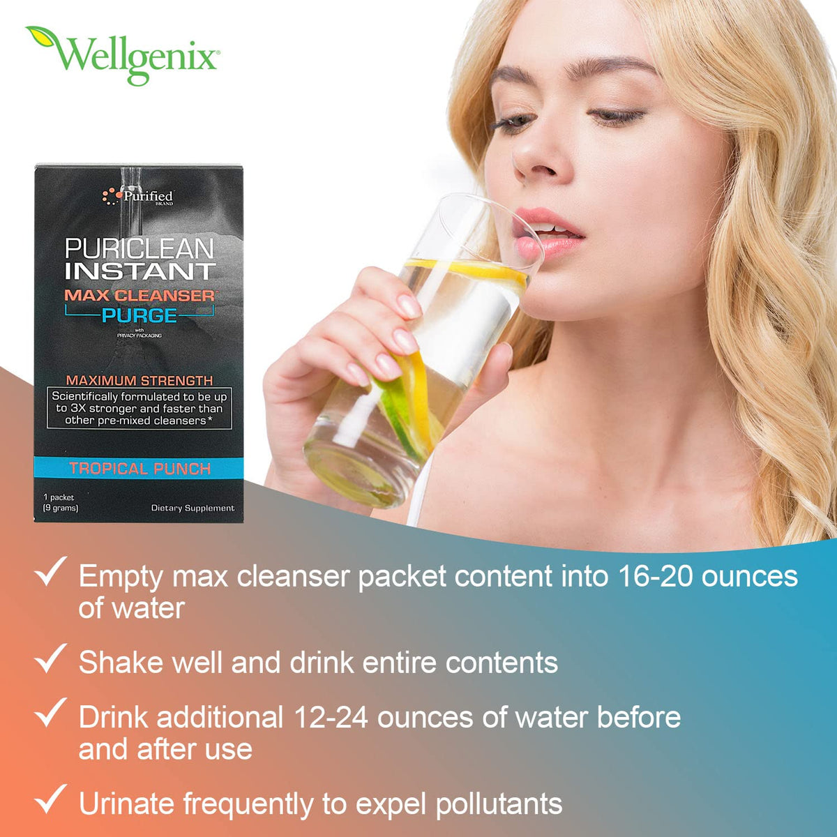 Wellgenix Puriclean Instant Max Cleanser Purge - Detox Cleansing - image 4