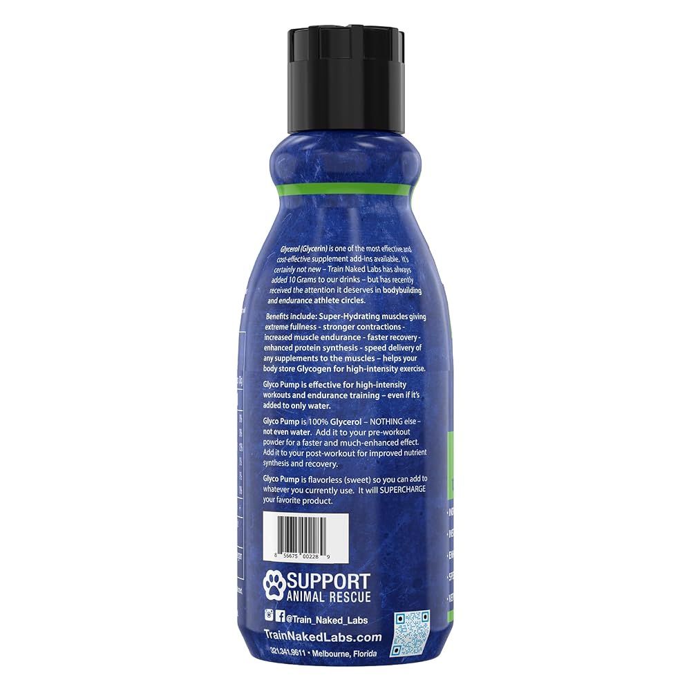 Train Naked Labs Glyco Pump 100% Liquid Glycerol - 64 Servings - image 3