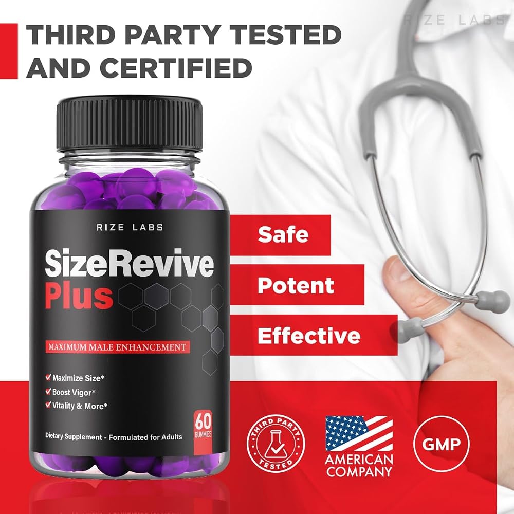 rize labs Size Revive Plus Gummies for Men - 120 Gummies - image 8