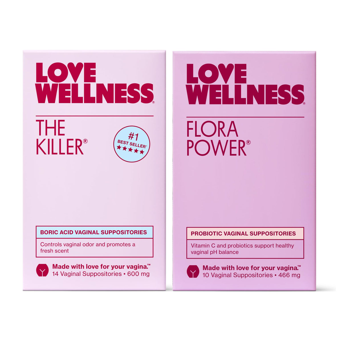 Love Wellness The Killer & Flora Vaginal Suppository Duo - 24 Count