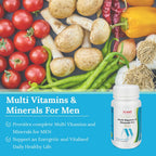 HI WELL Premium Multi Vitamins & Minerals for Men - 60 Vegetarian Capsules - image 3