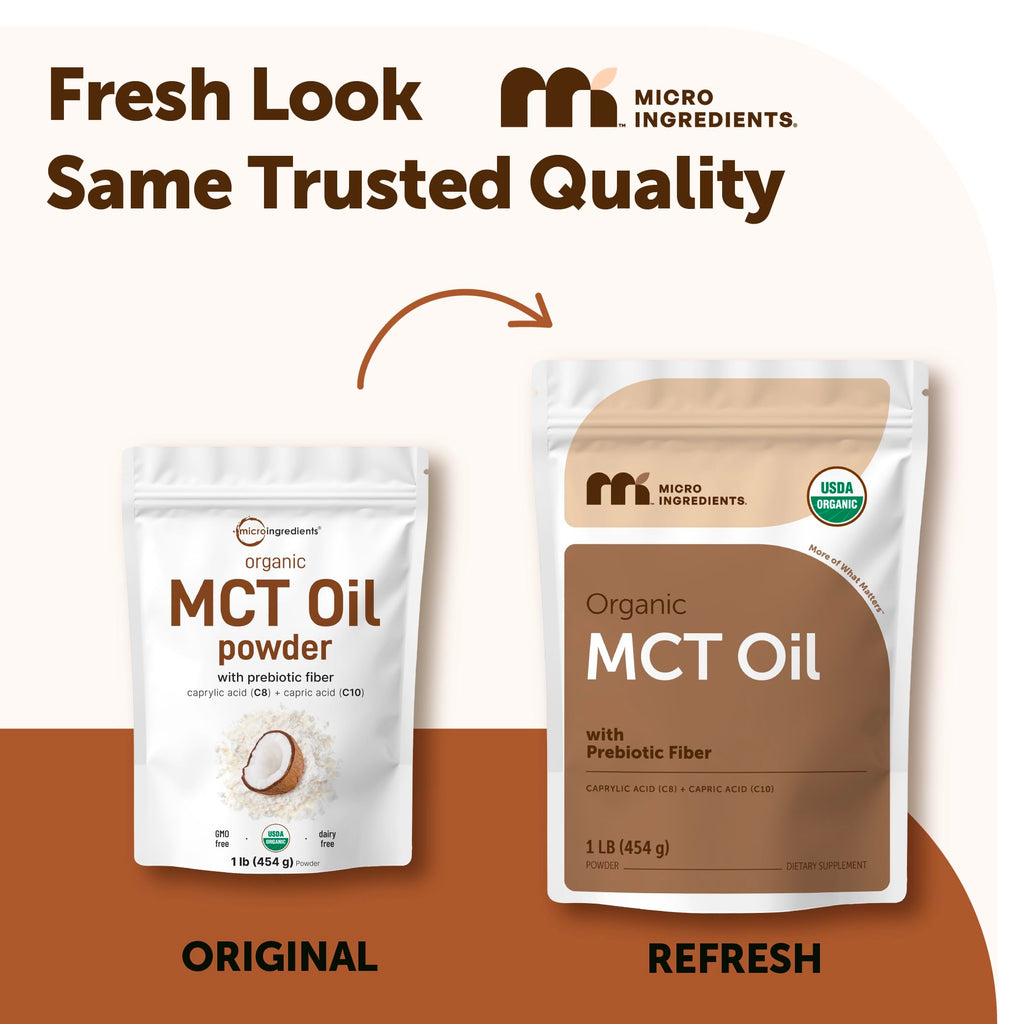 Micro Ingredients Organic MCT Oil Powder with Prebiotic Fiber - 16 oz - image 2