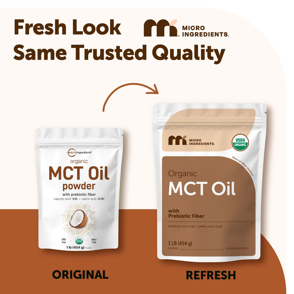 Micro Ingredients Organic MCT Oil Powder with Prebiotic Fiber - 16 oz - image 2