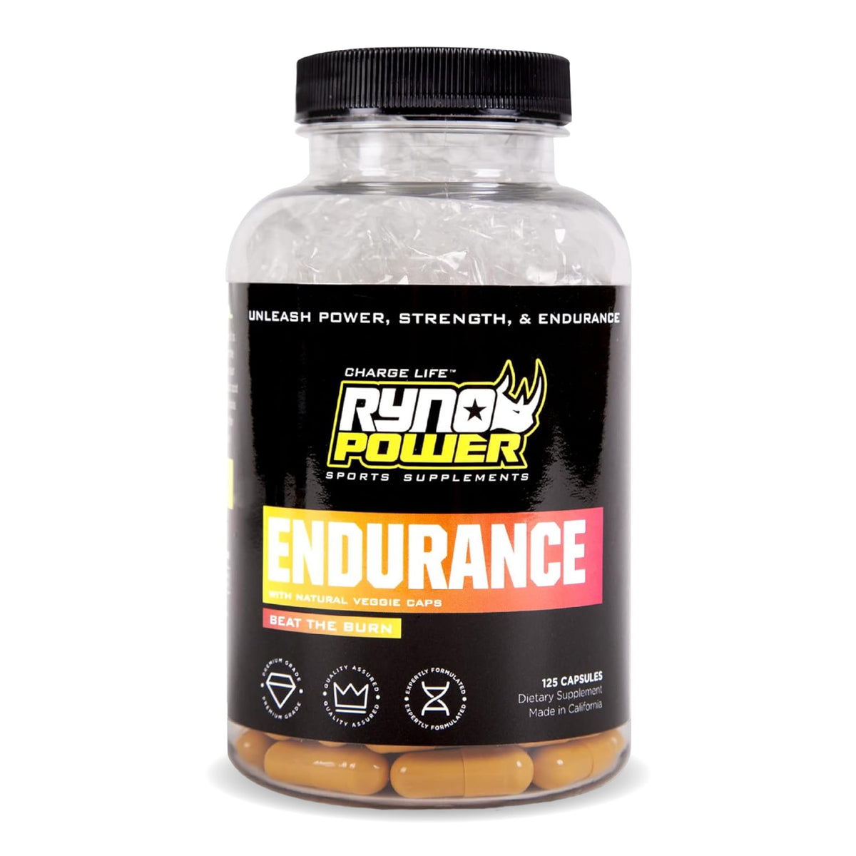 Ryno Power Endurance Capsules - 125 Count