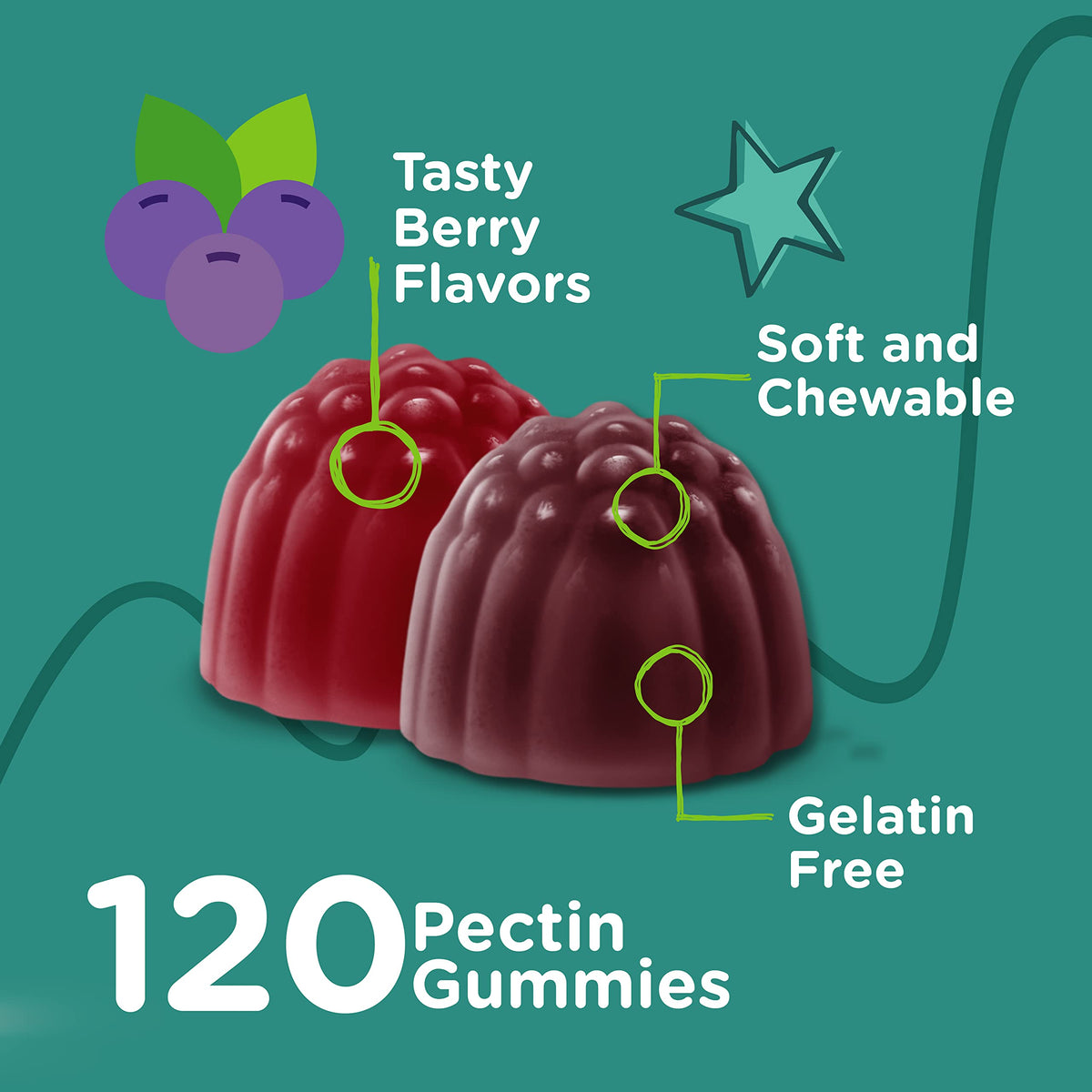 Viteey Probiotics Plus Prebiotics Fiber Gummies