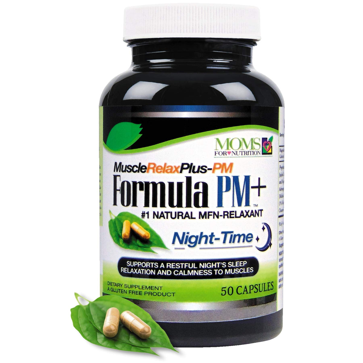 Moms For Nutrition Night-Time PM Muscle Relax Formula - 50 Capsules