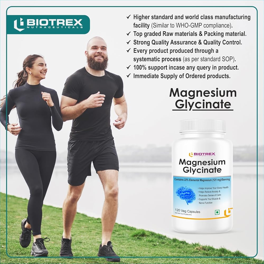 BIOTREX NUTRACEUTICALS Magnesium Glycinate - 120 Capsules - image 7