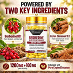 Probase Nutrition Berberine 1200mg with Ceylon Cinnamon - 120 Capsules - image 2