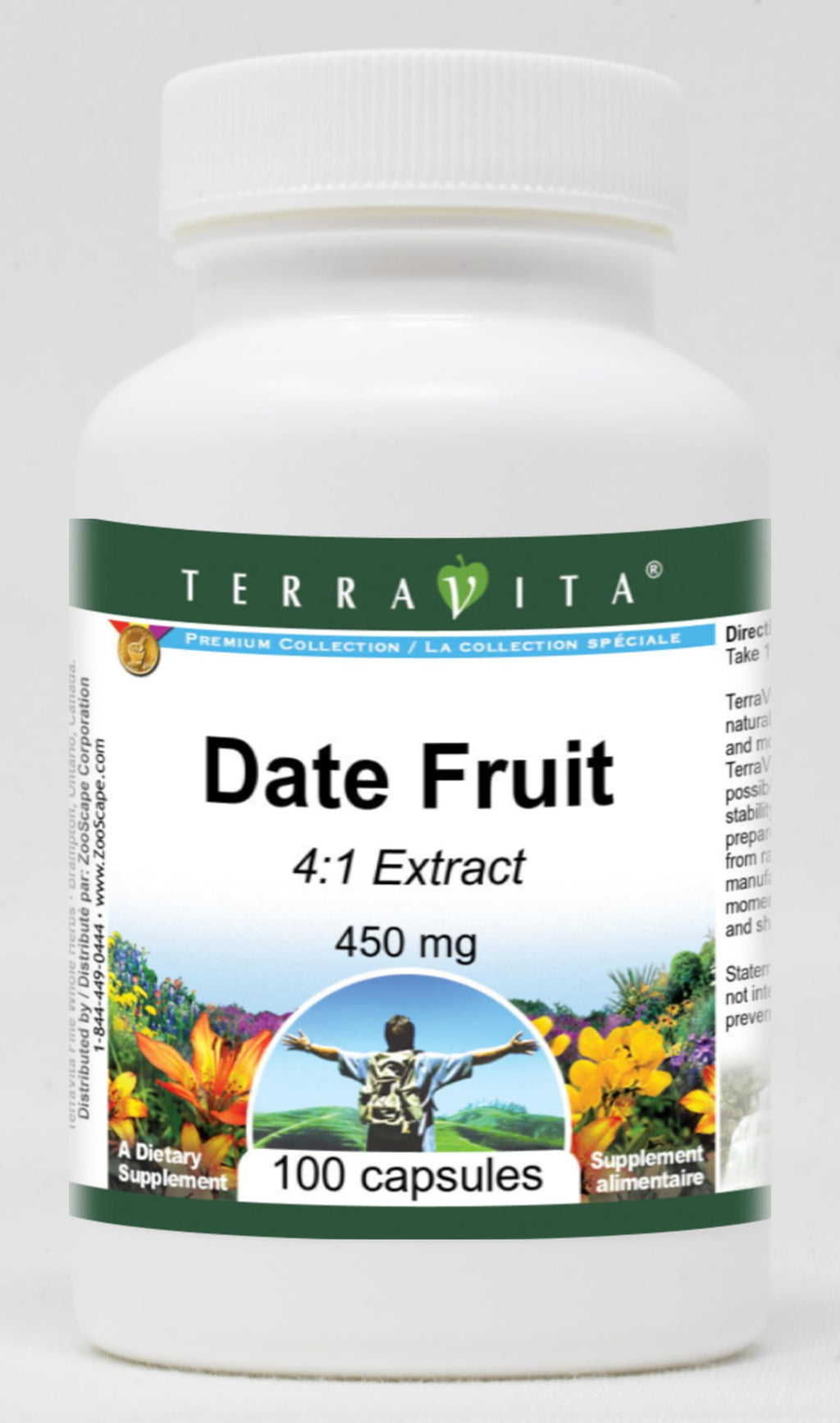 Terravita Date Fruit 4:1 Extract 450 mg - 100 Capsules