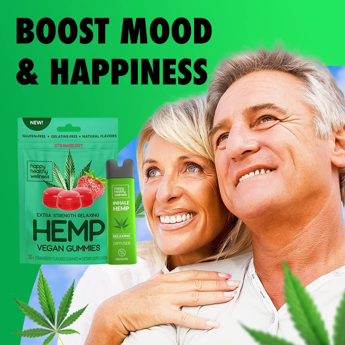 Happy Healthy Wellness Hemp Gummies & Inhaler Gift Pack - 31 Count - image 6