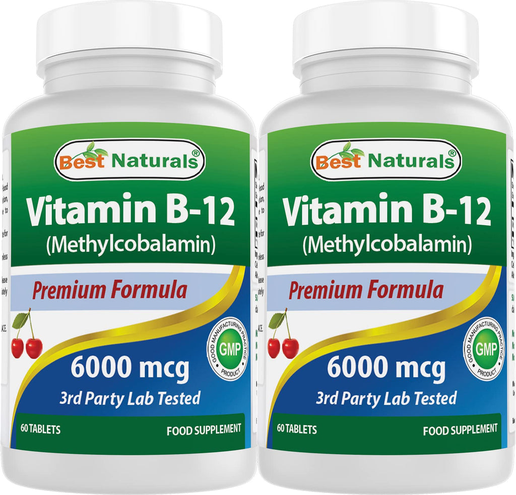 Best Naturals Vitamin B-12 as Methylcobalamin (Methyl B12), 6000 mcg