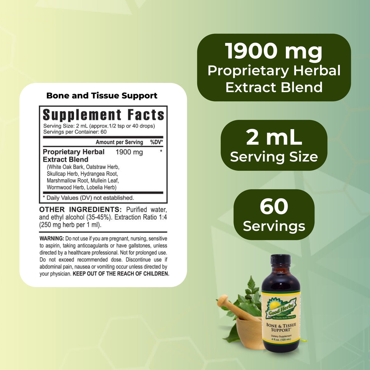 Youngevity Bone and Tissue Support Herbal Extract - 4 fl oz - image 3