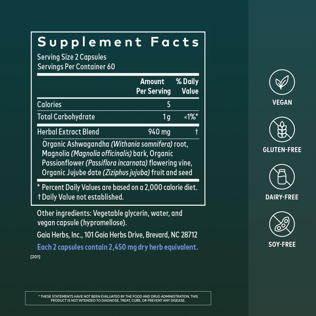 Gaia Herbs SleepThru Sleep Support - 120 Vegan Capsules - image 2