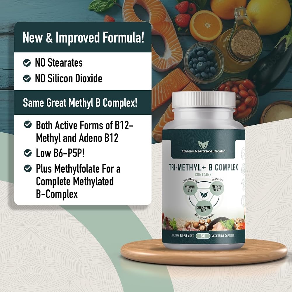 Athelas Neutraceuticals Tri-Methyl+ B Complex Methylated B Vitamins - image 2