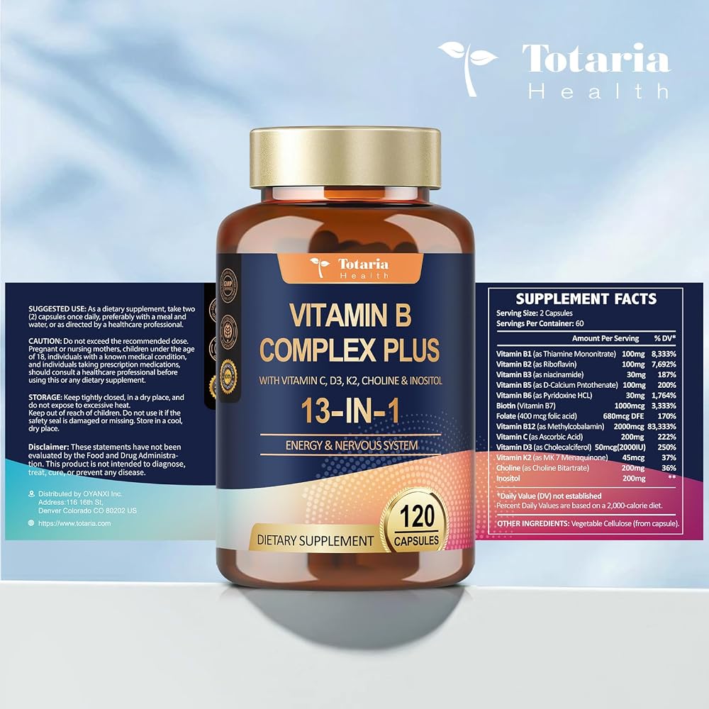 Totaria 13-in-1 Vitamin B Complex Plus with Vitamin B1