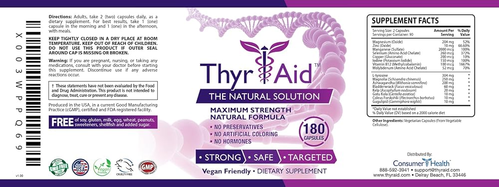 ThryAid ThyrAid Thyroid Support Supplement - 120 Capsules - image 2