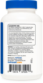 Nutricost Natural Caffeine 200mg - 250 Vegetarian Capsules - image 4