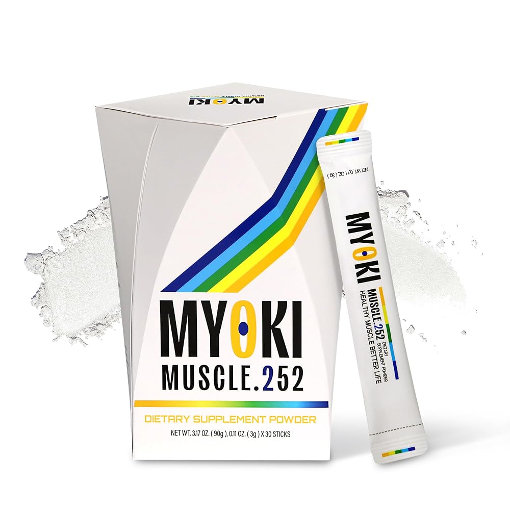 MYOKI Muscle Support Powder for Lean Muscle & Strength - 30 Stick Packs
