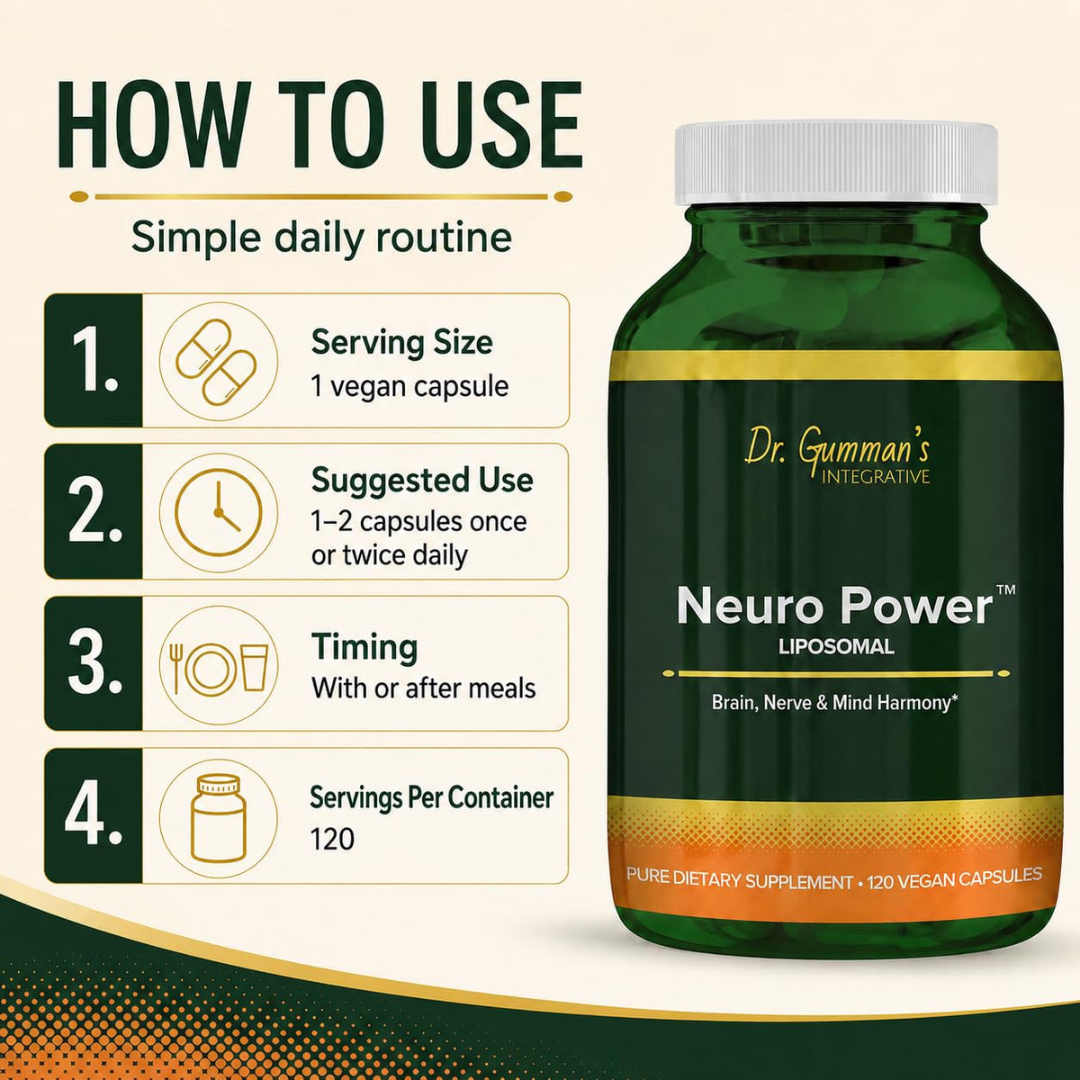 Harmony Nutraceuticals Neuro Power Liposomal Brain Support - 120 Vegan Capsules - image 5