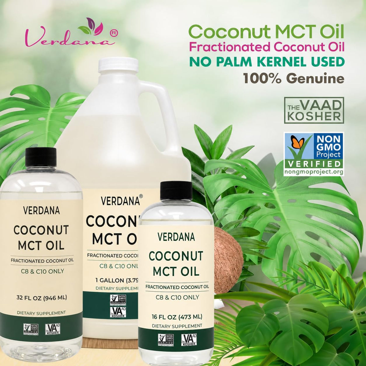 Verdana Food Grade MCT Oil 100% Coconut - 16 Fl Oz - image 2