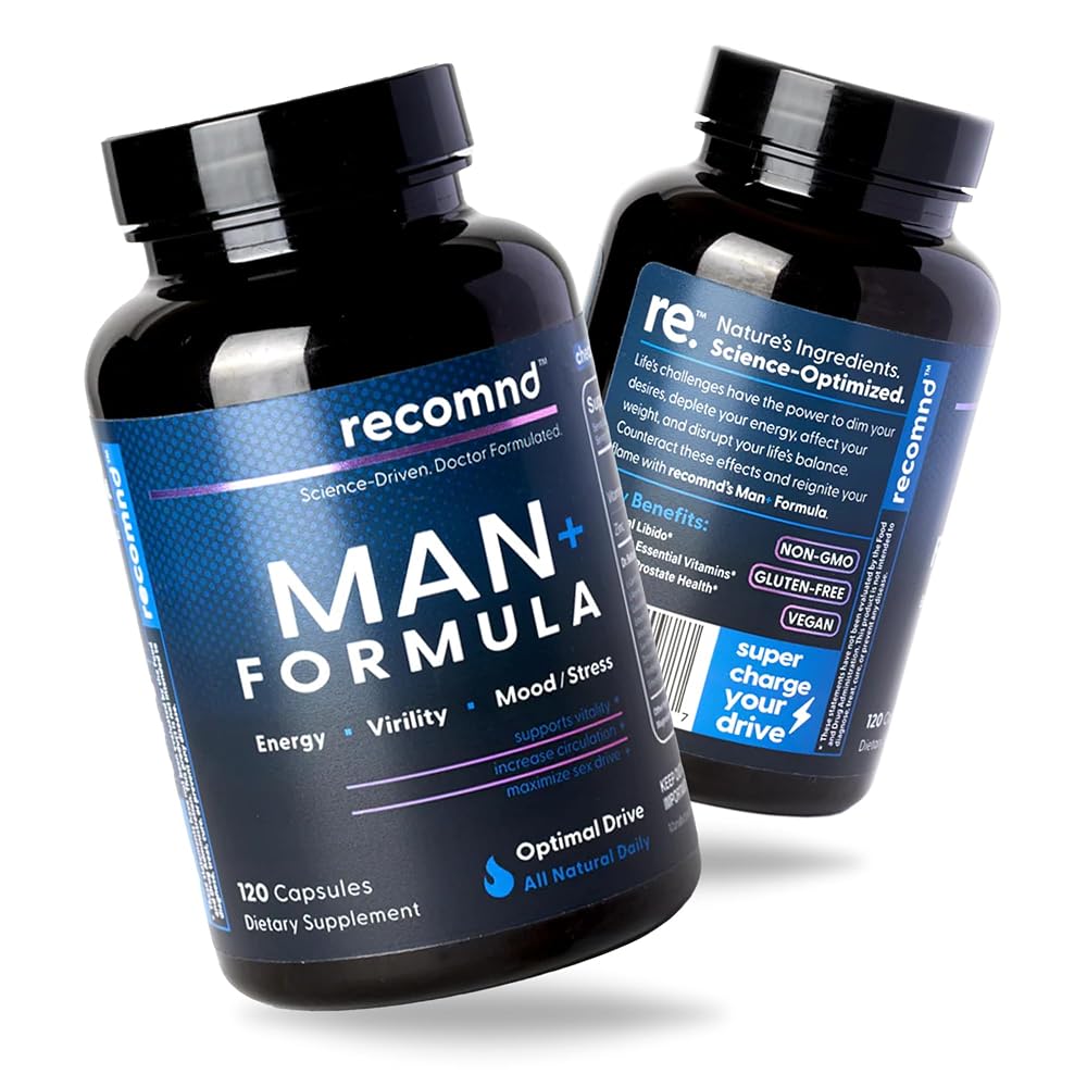 recomnd Man+ Formula Energy & Muscle Support - 120 Capsules