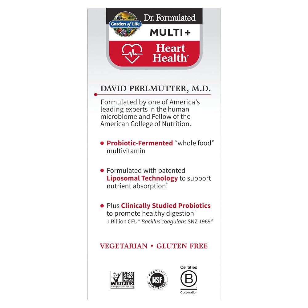Garden of Life Dr. Formulated Multi+ Heart Health Multivitamin - 30 Capsules - image 4