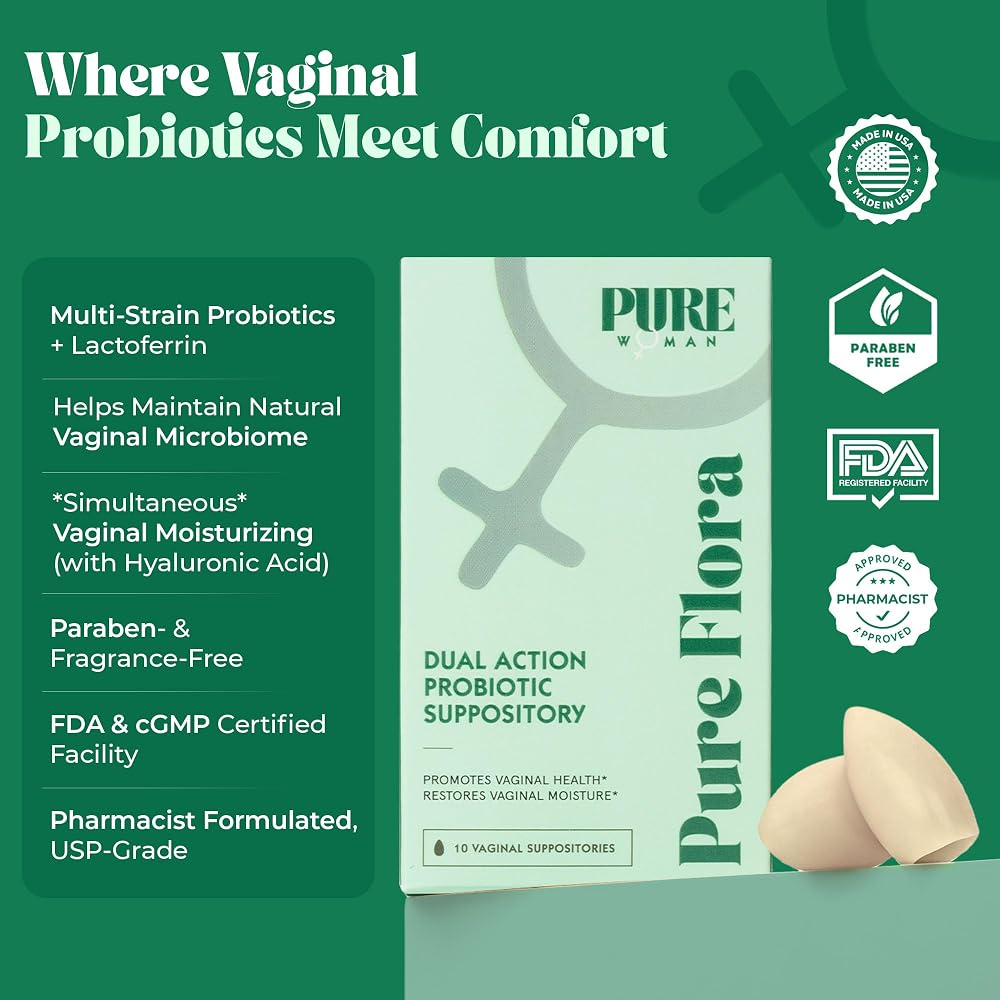 Pure Woman Pure Flora Vaginal Probiotic Suppository - 10 Count - image 3