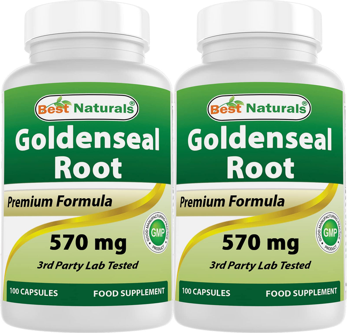 Best Naturals Goldenseal Root 570 mg (Non-GMO) 100 Capsules