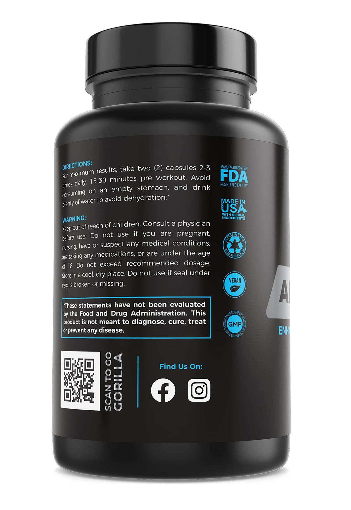 Gorilla Gulps Anabolic Ape Turkesterone Compound - 120 Capsules - image 4