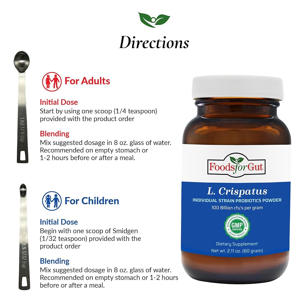 Foods For Gut Lactobacillus Crispatus Probiotic Powder 100 Billion