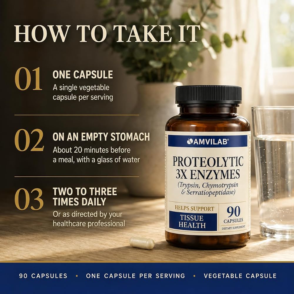 AMVILAB Proteolytic Enzymes - Reduces Edema & Inflammation from
