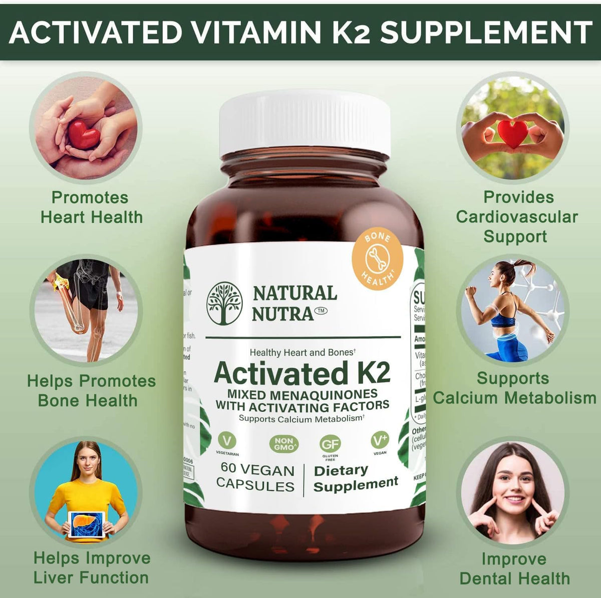 Natural Nutra Full Spectrum Vitamin K2 75 mcg - 60 Capsules - image 3