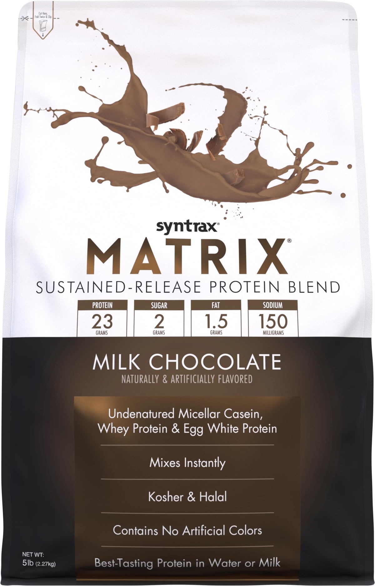 Syntrax Matrix Milk Chocolate Sustained-Release Protein Powder - 5 lbs