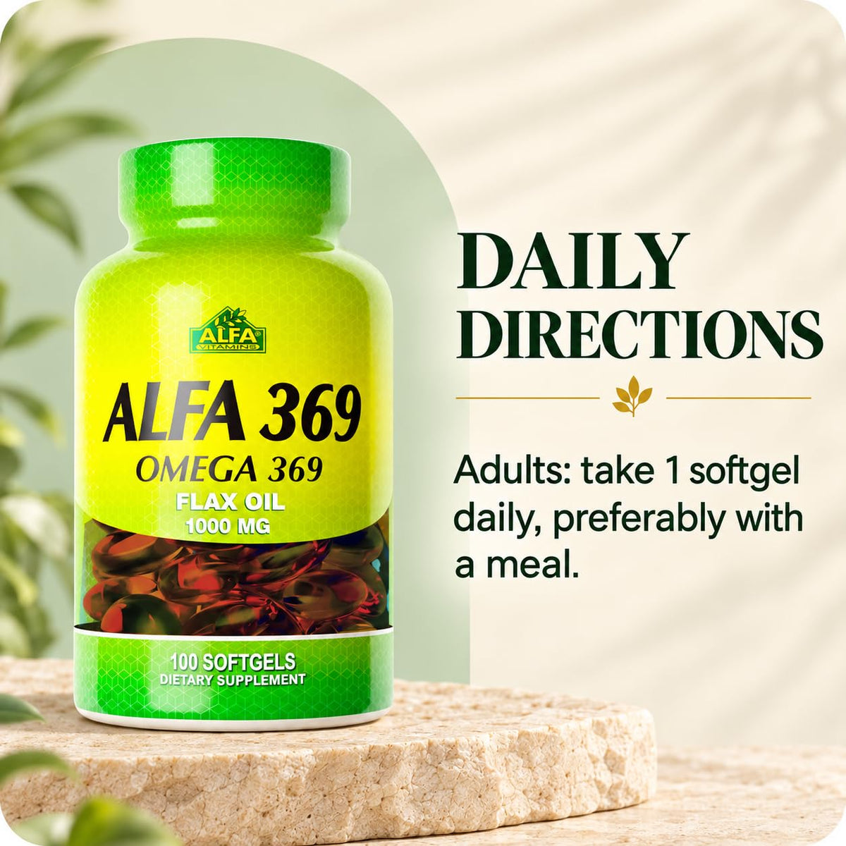 Alfa Vitamins Alfa 3-6-9 1000 mg Supplement - 100 Softgels - image 5