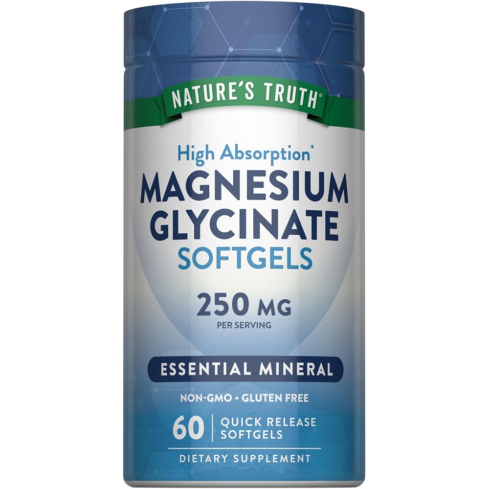 Nature's Truth Magnesium Glycinate 250mg - 60 Softgels