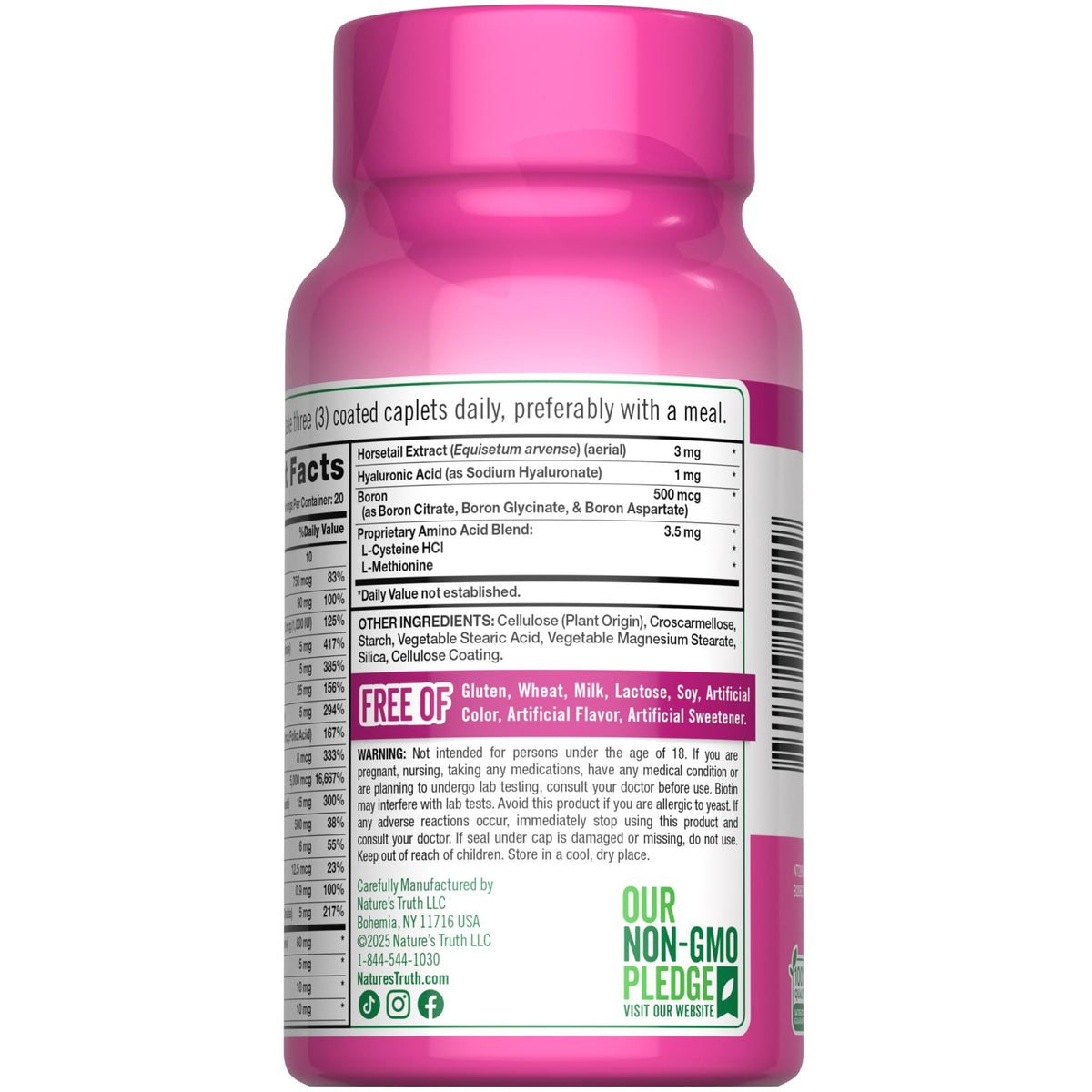 Nature's Truth Hair Skin and Nails with Biotin - 60 Caplets - image 7