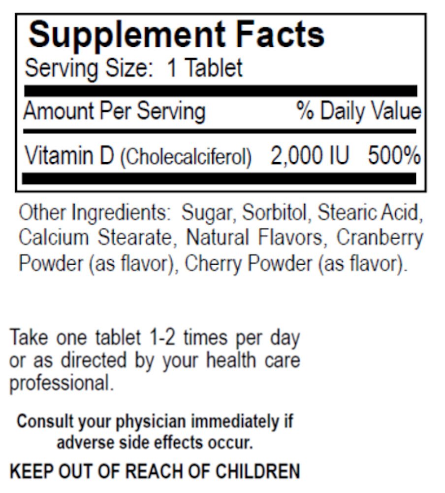 Dialyvite Vitamin D3 2000 IU Chewable Tablets - 90 Count - image 3